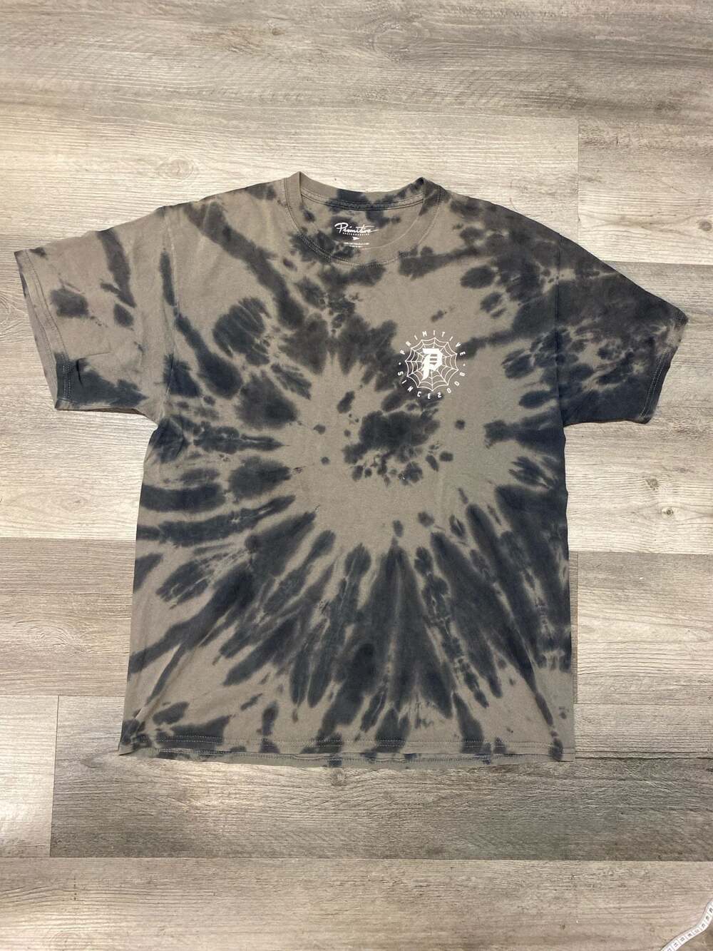 Primitive Skateboarding Spider Web Logo Tie-Dye T-Shirt